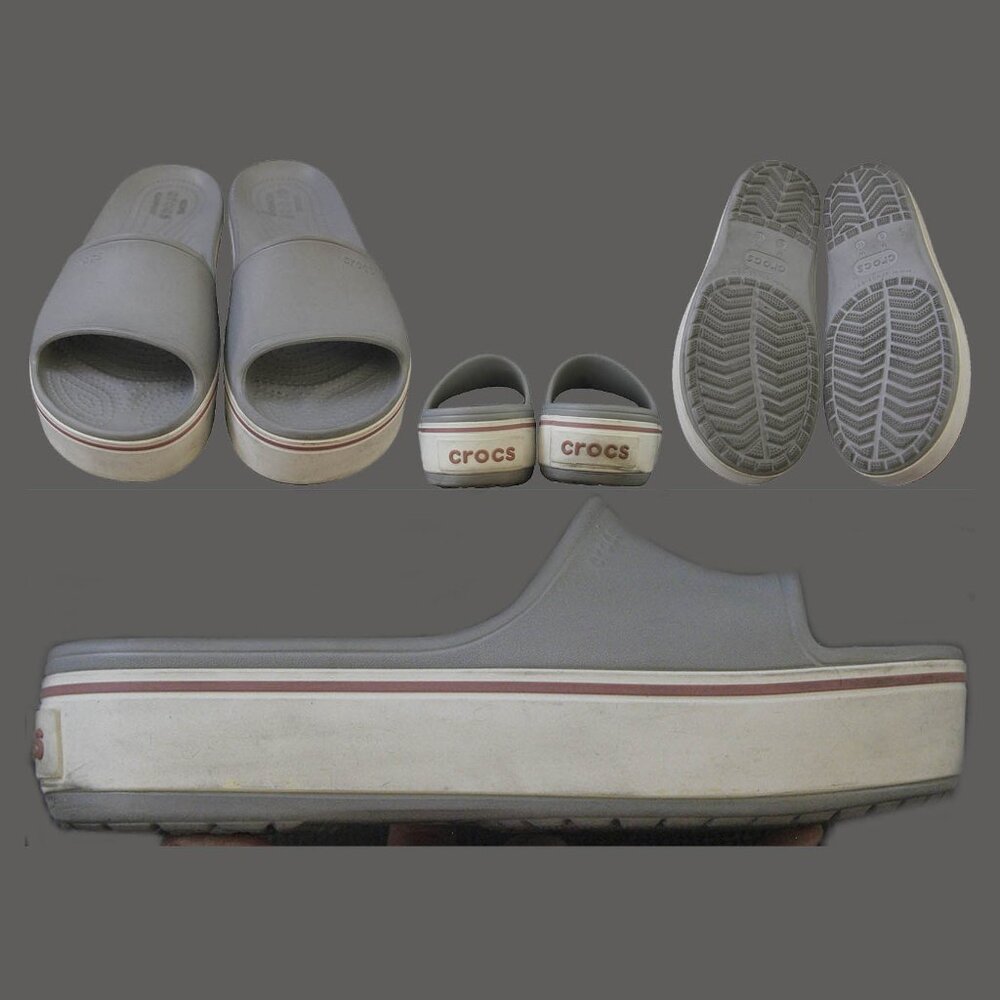 Crocs Crocband Platform Flip Flops Slides Sandals… - image 1